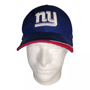 Autentico retro regolabile Pro Line Reebok New York Giants NFL blu rosso VINTAGE - Foto 1 di 10