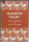 Witold Hurewicz, Henry Wallman / Dimension Theory 1952 Later printing