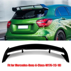 For Mercedes W176 A-class A45 A180 A200 Rear Roof Spoiler Hood Wing Gloss Black - Imagen 1 de 10