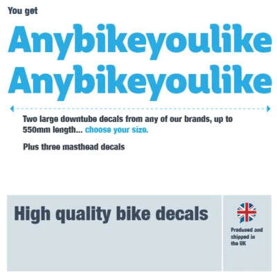 Merida bike decal 325-550mm long with free bike protection (20 pack) - Image 1 of 3