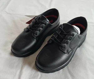 Bata Treble 60121 Kids Black Leather Lace Up JNR & SNR Sizes School Shoes New - Picture 1 of 8