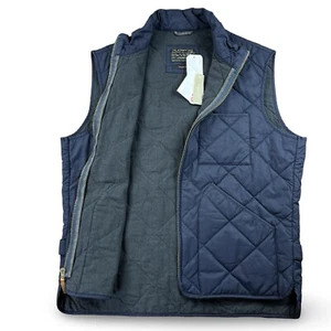 J.Crew Sussex Quilted Vest Navy Blue Primaloft Full Zip Outdoors Men's Large - Picture 1 of 5