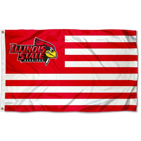 Illinois State University Redbirds Stars and Stripes Nation USA Flag Cover