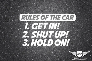 GET IN SHUT UP 5" STICKER DECAL JDM TUNER LOW FUNNY EURO KDM JDM BOOST DIRTY - Picture 1 of 1