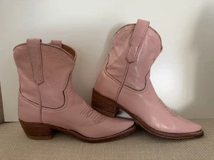 Rios Pink Cowboy Boots 5.5 Super Soft Leather - Picture 1 of 10