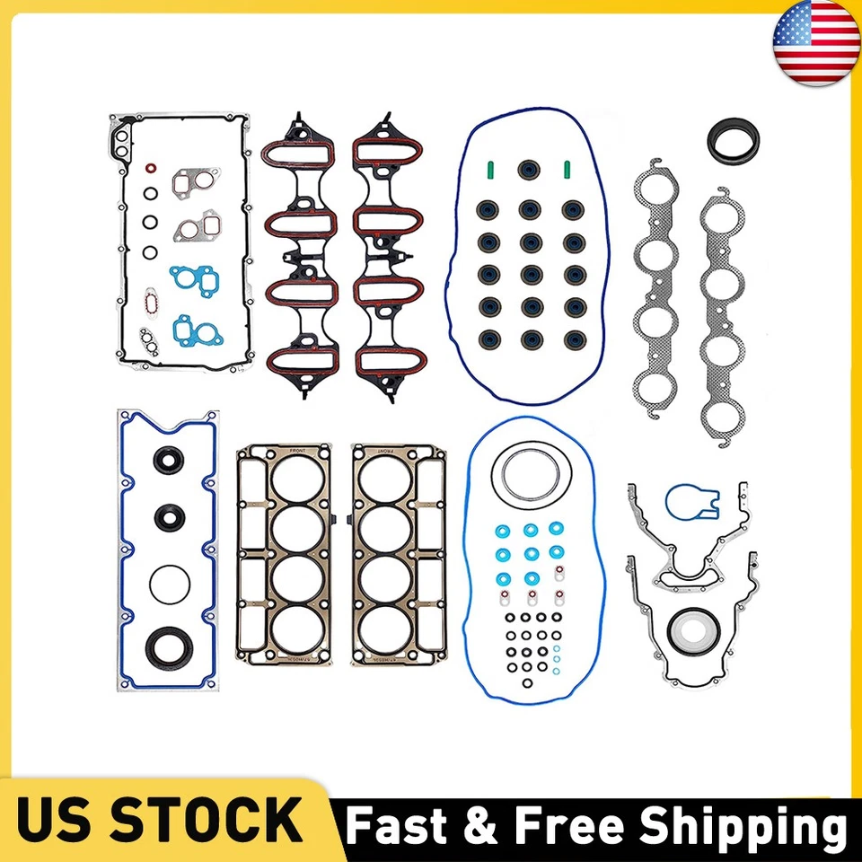 Juego completo de juntas de motor para GMC y Chevrolet Silverado 1500 5,3 L/4,8 L 2002-2008 EE. UU. Foto 1 de 4