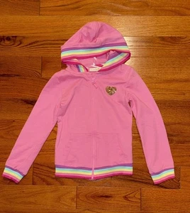 Cynthia Rowley pink rainbow full zip hoodie size 5/6 - Picture 1 of 4