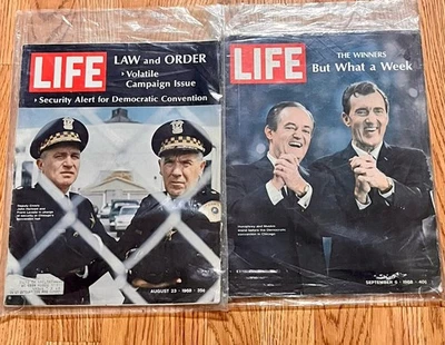 LIFE Magazine Aug And Sept 1968 History Social Studies Fair Advertising Politics - Image 1 of 4