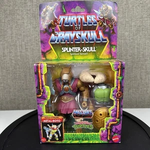 MOTU X TMNT Turtles of Grayskull Splinter-Skull Action Figure 2023 Mattel BAF - Picture 1 of 18