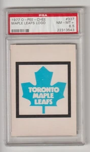 1977 O-Pee-Chee #337 Maple Leafs Logo PSA 8.5 - Picture 1 of 2