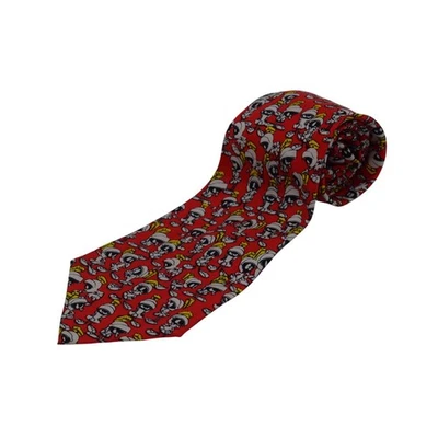Corbata de seda roja de colección Looney Tunes Marvin the Martian Balancine 1992 dibujos animados Foto 1 de 4