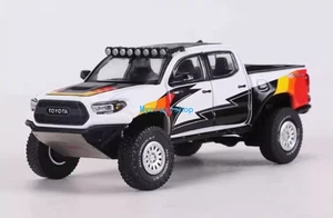 CR GCD 1:64 White Decal Tacoma Pickup Truck Sports Model Diecast Metal Car - Picture 1 of 6