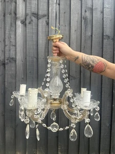 Vintage Deckenleuchter Leuchte Tropfen Suchscheinwerfer 5 armig - Bild 1 von 7