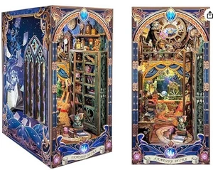 Fantasy Store DIY Book Nook Kit Touch Light Handmade Miniature Bookshelf Insert - Picture 1 of 13