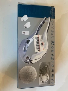 Park Ave Golf Ball Monogrammer Chrome-plated Press- Indelibly Imprint 3 Initials - Picture 1 of 6