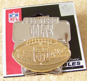Indianapolis Colts gold football on silver pin - Picture 1 of 3