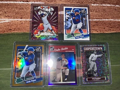 2023 Donruss Baseball ANDY PAGES Bomb Squad Pink Fireworks | Andy Pages Orange - Image 1 of 4