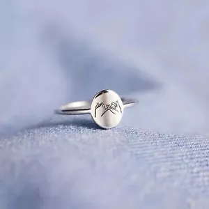 Promesa 925 Anillo de Plata de Ley Hecho a Mano Pareja Anillo Joyería Regalo para - Imagen 1 de 8