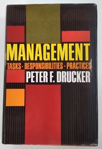 Peter Drucker MANAGEMENT Book Classic Textbook 1974 1st Ed 1st Print Rare HC DJ - Foto 1 di 12