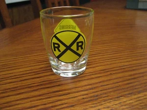 Railroad crossing shot glass  - Picture 1 of 2