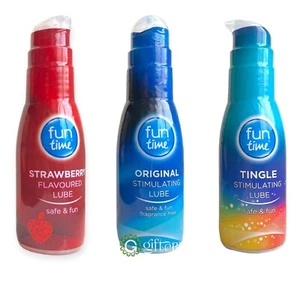 Pack of 2 Fun Time stimulating Lubricant/Condoms 75ml Safe & Fun - Picture 1 of 14