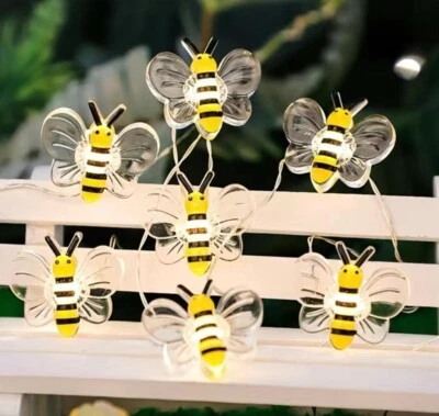 6.5 Feet Honeybee Bumblebee Bee Bees String Novelty Fairy Lights Lighting New