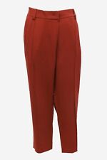 NWT$1575 Brunello Cucinelli Women's Silk Crepe Mock Wrap Dress Pants 42/6US A181