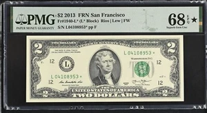 2013 $2 Federal Reserve Note Fr-1940-L* San Francisco PMG68 Superb Gem EPQ* - Picture 1 of 2