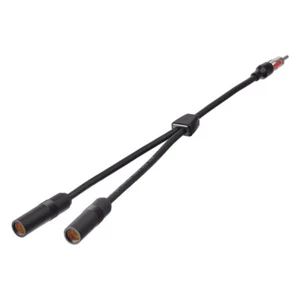 Dual Car Aerial Antenna Splitter Twin Adaptor Lead 1 Male DIN to 2 Female DIN AM - Picture 1 of 6