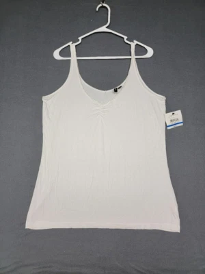 NWT~ RELATIVITY Woman's XL Core Tank Top Classic White ~ Stretch - Image 1 of 4