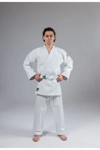Uniforme de Judo Gi & Pants Blanco Doble Tejido Calidad Algodón Sin Cinturón Artículos Deportivos - Imagen 1 de 18