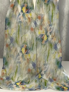 100% Mulberry Silk Scarf Light Pastels Off White Georgette Chiffon - 65x200cm - Picture 1 of 5