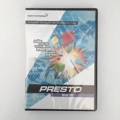 Presto Web FX for Macromedia Flash (PC-CDROM) - Factory Sealed - Image 1 of 2