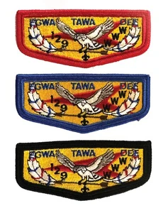 Boy Scouts OA Egwa Tawa Dee 129 Set of 3 Flaps - Picture 1 of 1