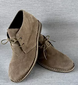 Stivali Cotton Traders Desert da uomo UK 8 sabbia beige pelle scamosciata scarpe stringate - Foto 1 di 8