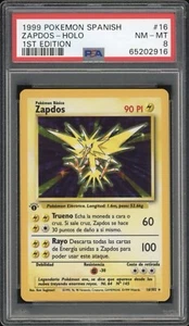 1999 Pokémon ESPAÑOL 1a Edición Base Set Zapdos Holo 16/102 PSA 8 Casi Nuevo-Mt - Imagen 1 de 2