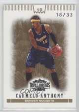 2007-08 Topps Triple Threads Gold /33 Carmelo Anthony #15