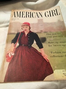 1957  SEPT AMERICAN GIRL MAGAZINE -FASHION, COKE AD/FAMOUS MODEL ACTRESS - Picture 1 of 12