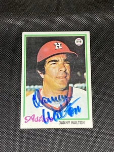 Danny Walton Houston Astros auto firmata 1978 Topps #263 ~ COA - Foto 1 di 3