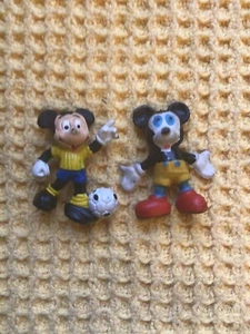 Pair Of Vintage 1961 disneykins Mickey Mouse Walt Disney football mickey  - Picture 1 of 3