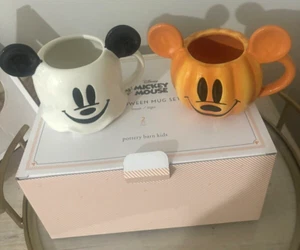 Pottery Barn Kids Disney Mickey Mouse Halloween Mug Set-New In Box - Picture 1 of 9