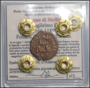 Vereinigte von Sizilien König Wilhelm II Follaro Münzen Antike - Italienisches - Bild 1 von 3