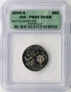 2000-S 25c South Carolina Statehood Washington Quarter ICG PR69DCAM - Picture 1 of 4