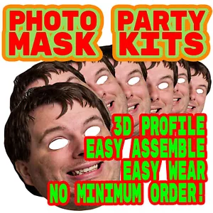 PERSONALISED PHOTO FACE MASKS - NO ELASTIC NEEDED! INNOVATIVE, EASY, COMFORTABLE - Picture 1 of 3