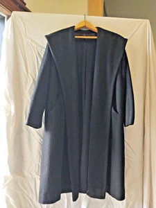 VTG Black KASHMOOR Country Tweeds Ladies Coat 1950s - Picture 1 of 8