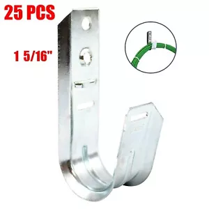 25 Stück 1 5/16" J Haken Decke Wandhalterung CAT6 CAT5 Netzwerk Kabel Management - Bild 1 von 2