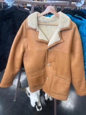 Vntge Adventure Bound Shearling Sheepskin Coat/Jacket Men's Sz 44 from Argentina - Image 1 of 4