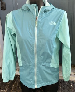 Girl’s THE NORTH FACE DryVent Blue/Aqua Hooded Rain Jacket, Girl’s L (14/16) - Picture 1 of 12