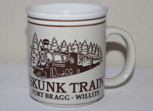 Vintage Skunk Train California Western Railroad Fort Bragg Ca Coffee Mug Cup - Picture 1 of 8