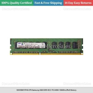 M391B5673FH0-CF8 Samsung 2GB DDR3 ECC PC3-8500 1066Mhz 2Rx8 Memory - Picture 1 of 1